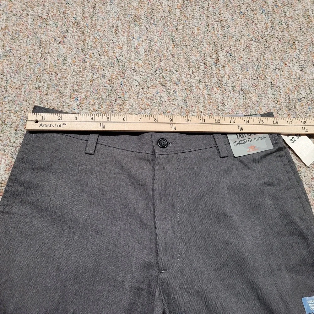 Dockers Pants Mens 32x32 Grey Easy Khaki Straight Fit Flat Front Slacks Prep New